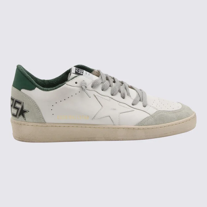 Golden Goose White Leather Ball-Star Sneakers