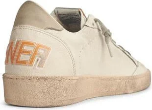 Golden Goose White Leather Ball-Star With Blue Suede Star And Ivory Heel - Image 3