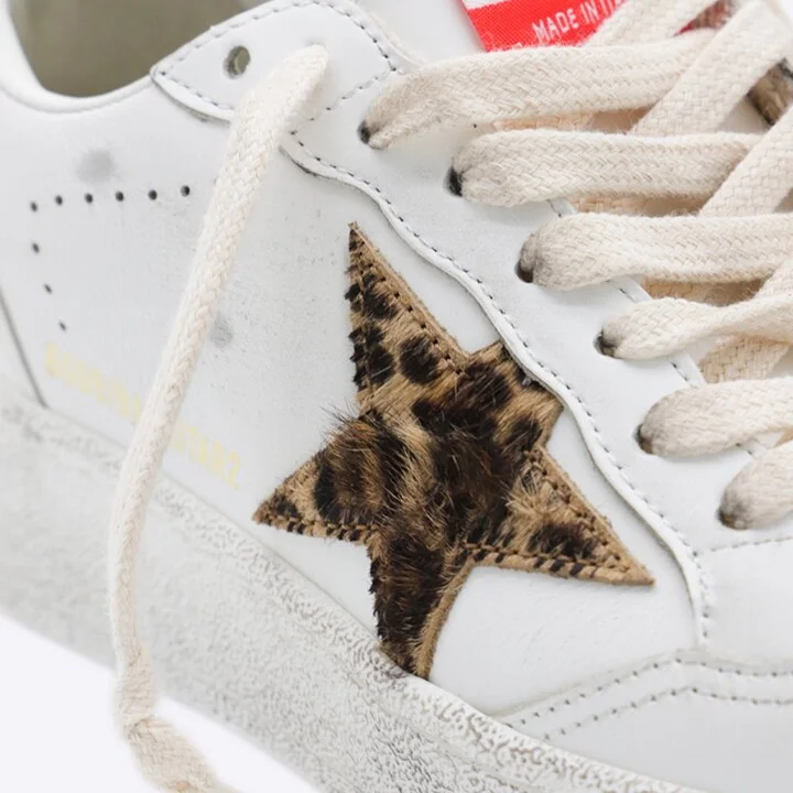 Golden Goose White Leather Ballstar 2 Sneakers - Image 4