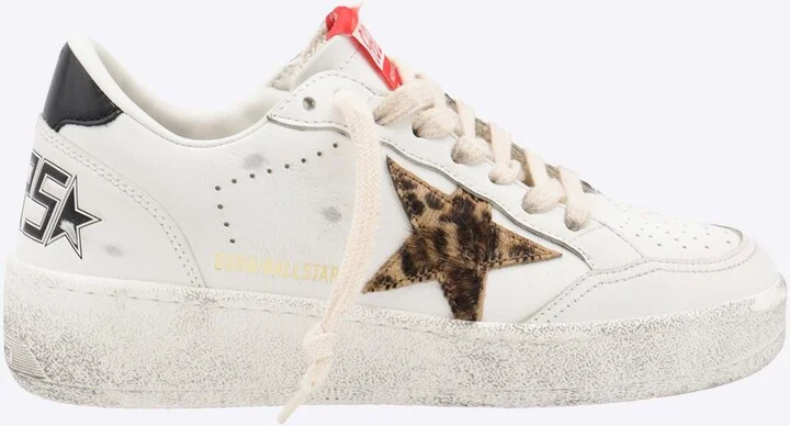 Golden Goose White Leather Ballstar 2 Sneakers