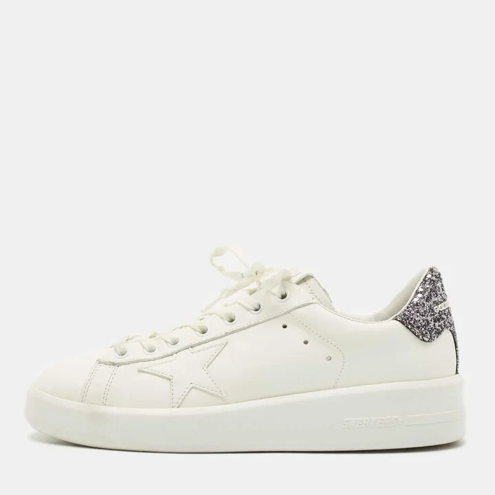 Golden Goose White Leather Pure Star Sneakers Size 39