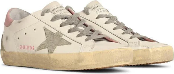 Golden Goose White Leather Superstar Sneakers - Image 2