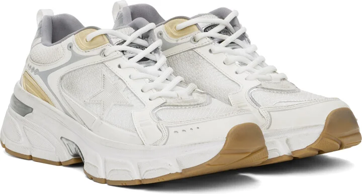 Golden Goose White Lightstar Sneakers - Image 4
