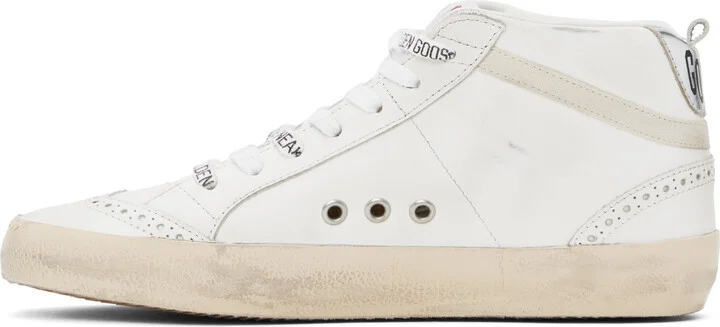 Golden Goose White Mid Star Sneakers - Image 3