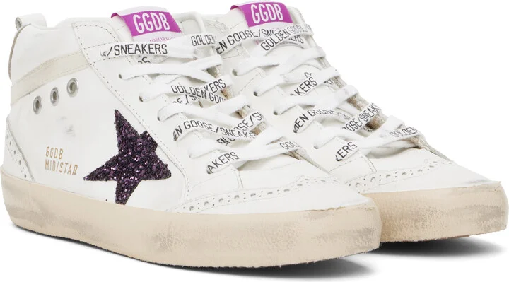 Golden Goose White Mid Star Sneakers - Image 4
