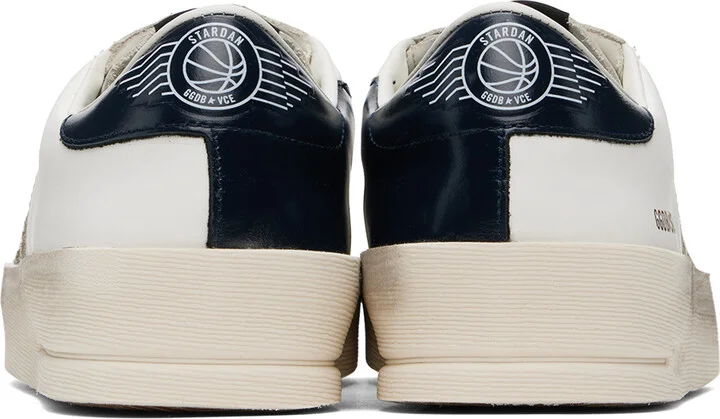 Golden Goose White & Navy Stardan Sneakers - Image 2