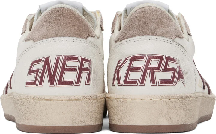 Golden Goose White & Pink Ball Star Sneakers - Image 2
