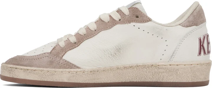Golden Goose White & Pink Ball Star Sneakers - Image 3