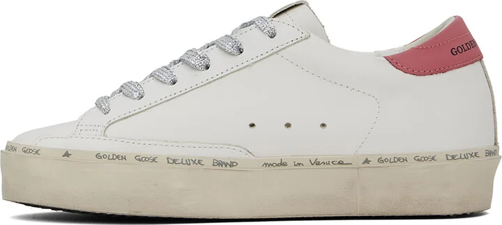 Golden Goose White & Pink Hi Star Classic Sneakers - Image 3
