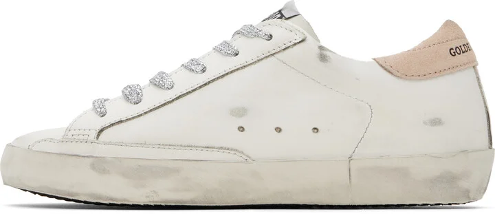 Golden Goose White & Pink Super-Star Classic Sneakers - Image 3