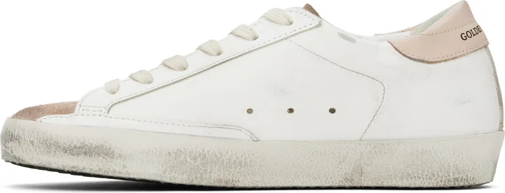Golden Goose White & Pink Super-Star Sneakers - Image 3