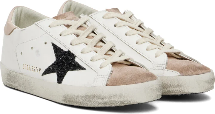 Golden Goose White & Pink Super-Star Sneakers - Image 4
