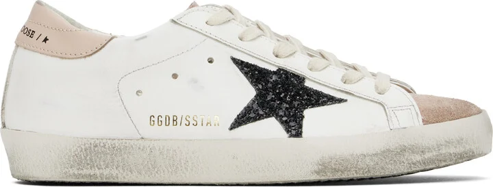 Golden Goose White & Pink Super-Star Sneakers