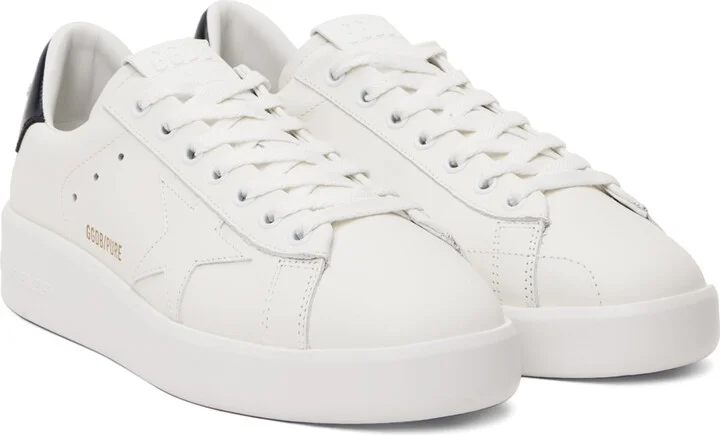 Golden Goose White Purestar Sneakers - Image 4