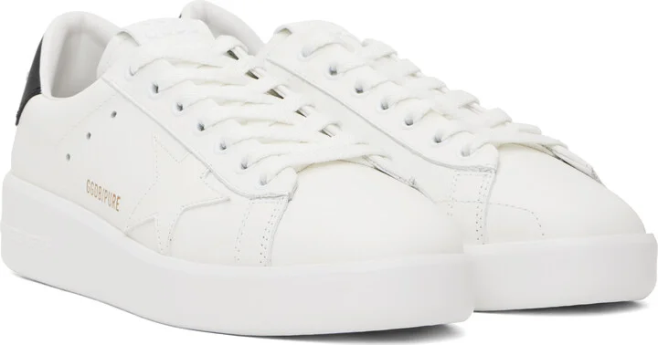 Golden Goose White Purestar Sneakers - Image 4