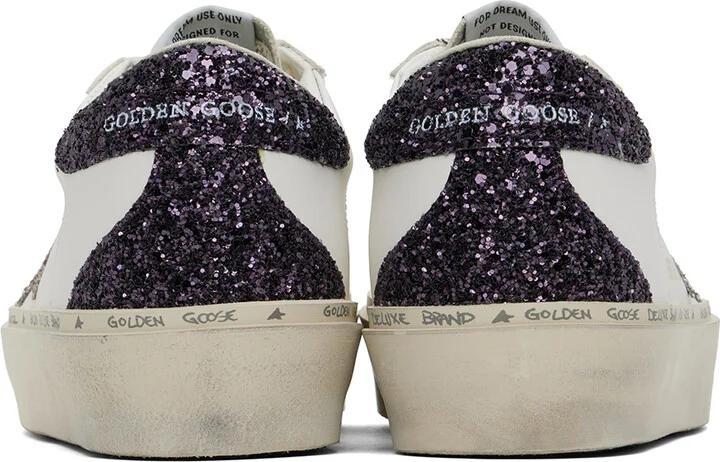 Golden Goose White & Purple Hi Star Classic Sneakers - Image 2