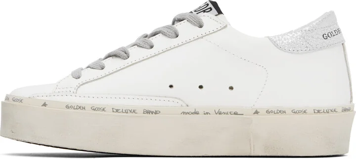 Golden Goose White & Silver Hi Star Classic Sneakers - Image 3