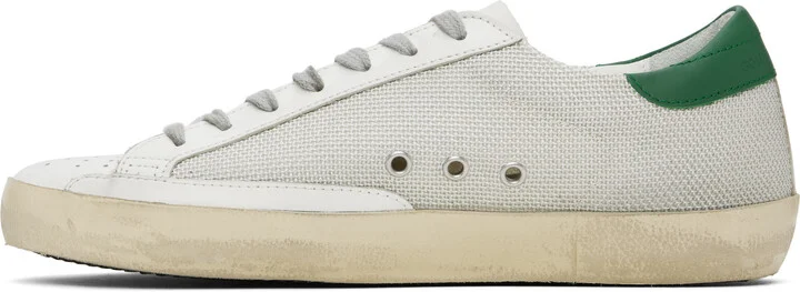 Golden Goose White & Silver Super-Star Sneakers - Image 3