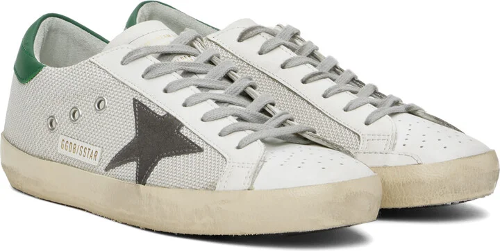 Golden Goose White & Silver Super-Star Sneakers - Image 4