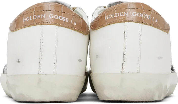 Golden Goose White & Silver Super-Star Sneakers - Image 2