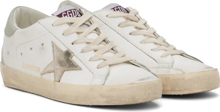 Golden Goose White Super-Star Classic Sneakers - Image 4