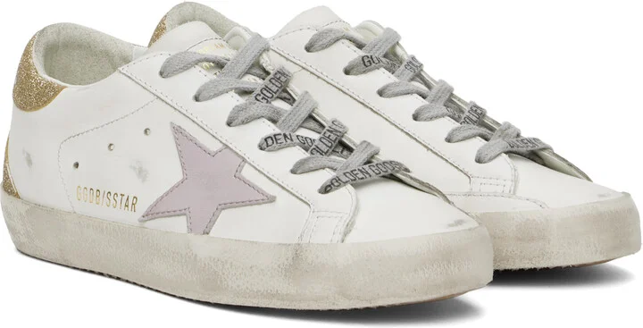 Golden Goose White Super-Star Sneakers - Image 4