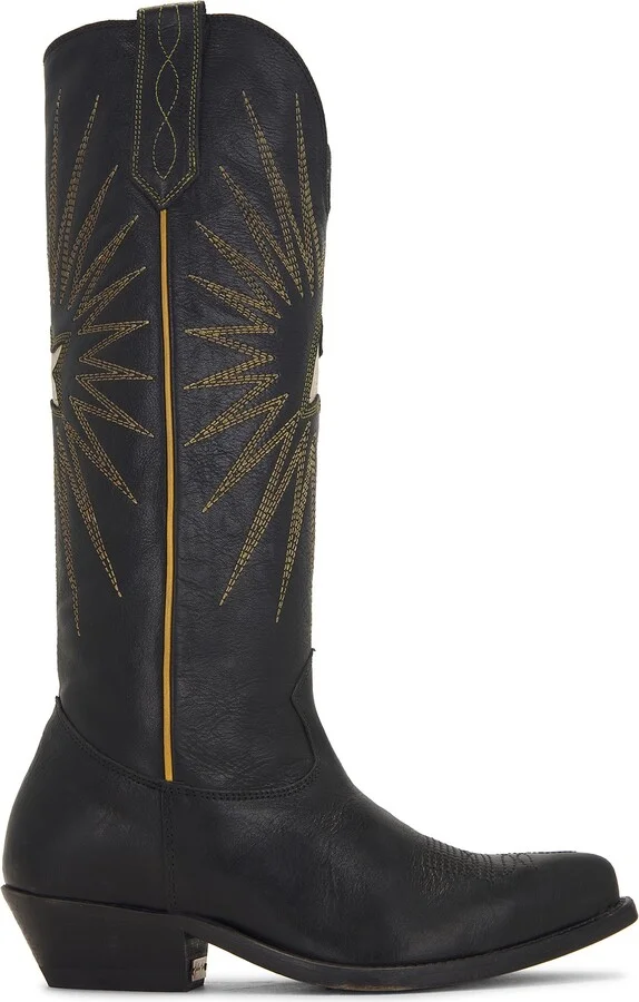 Golden Goose Wish Star Boot in Black
