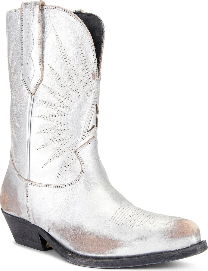 Golden Goose Wish Star Low Boot in Metallic Silver - Image 2