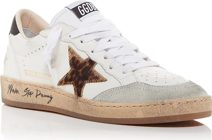 Golden Goose Women's Ballstar Calf Hair Low Top Sneakers