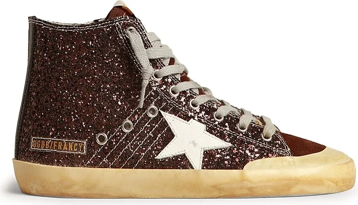 Golden Goose Women's Francy Penstar Glitter High Top Sneakers