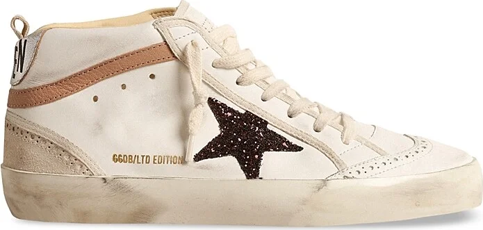 Golden Goose Women's Glitter Star Mid Top Sneakers