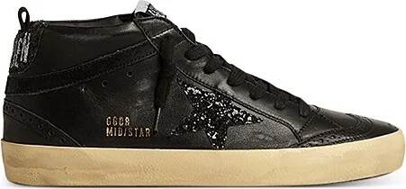 Golden Goose Women's Glitter Star Mid Top Sneakers