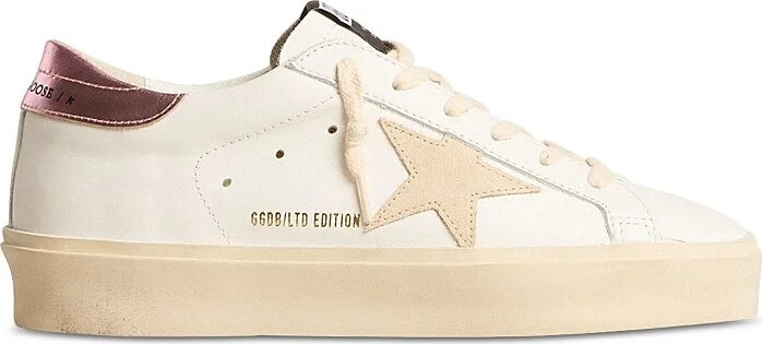 Golden Goose Women's Hi Star Almond Toe Star Patch Platform Sneakers