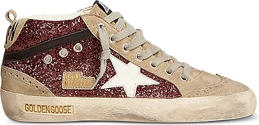 Golden Goose Women's Mid Star Glitter Sneakers