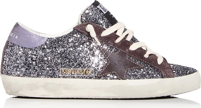 Golden Goose Women's Super-Star Glitter Low Top Sneakers