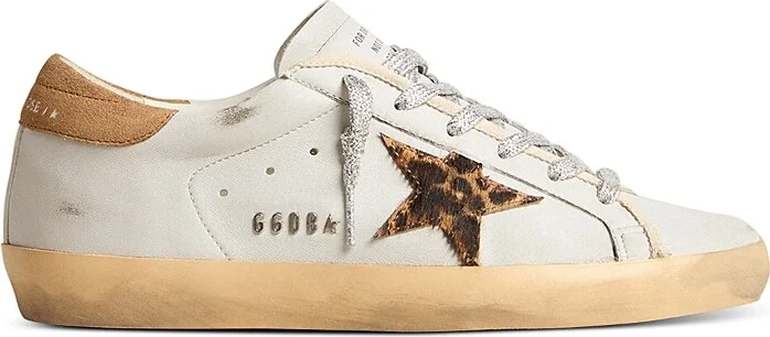 Golden Goose Women's Super Star Leopard Print Calf Hair Sneakers