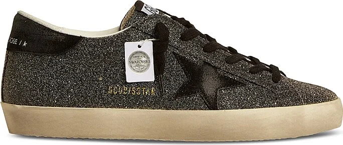 Golden Goose Women's Super Star Swarowski Crystal Mid Top Sneakers