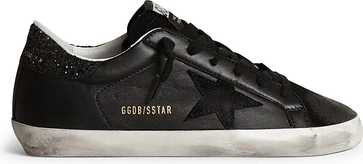 Golden Goose Women's Superstar Glitter Heel Low Top Sneakers