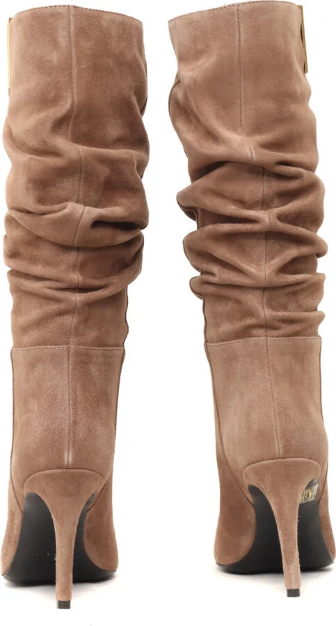 Golden V + Stiletto Heel Boots - Image 3