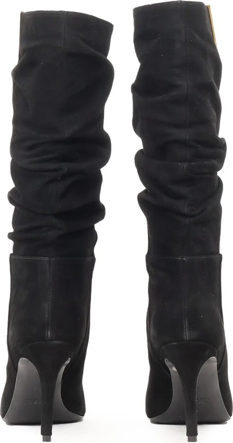 Golden V + Stiletto Heel Boots - Image 3