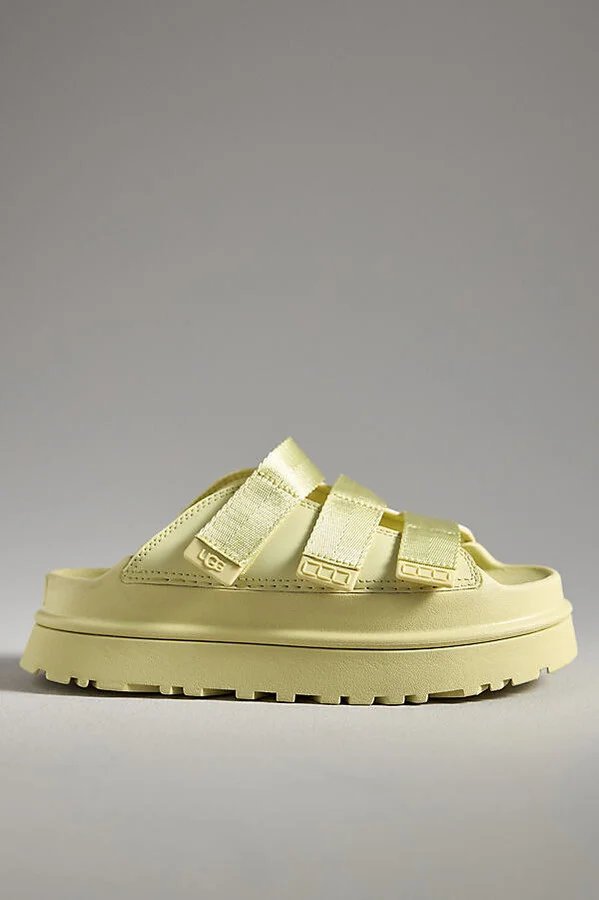 GoldenGlow Slide Sandals