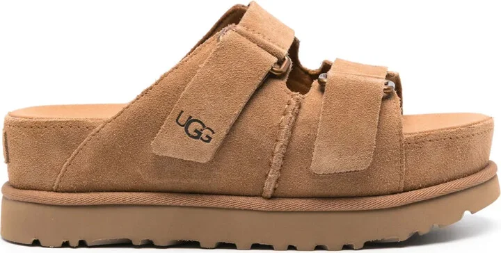 Goldenstar Hi suede slides