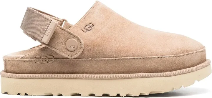 Goldenstar suede flatform clogs