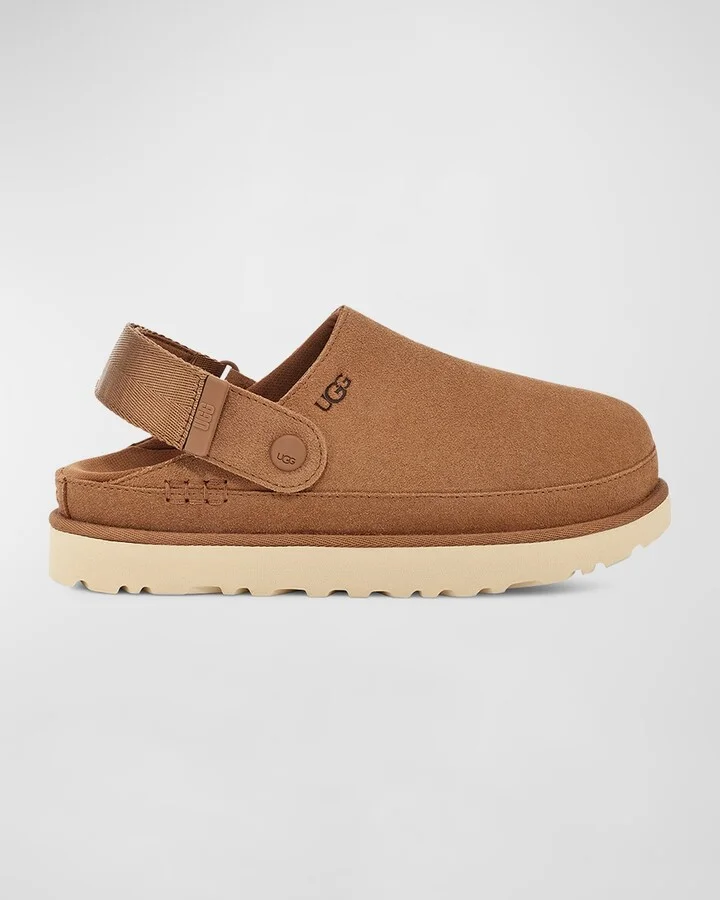 Goldenstar Suede Slingback Clogs