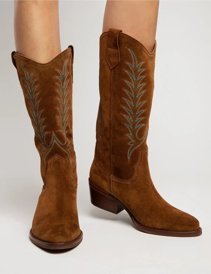 Goldie Embroidered Cowboy Boot - Image 2