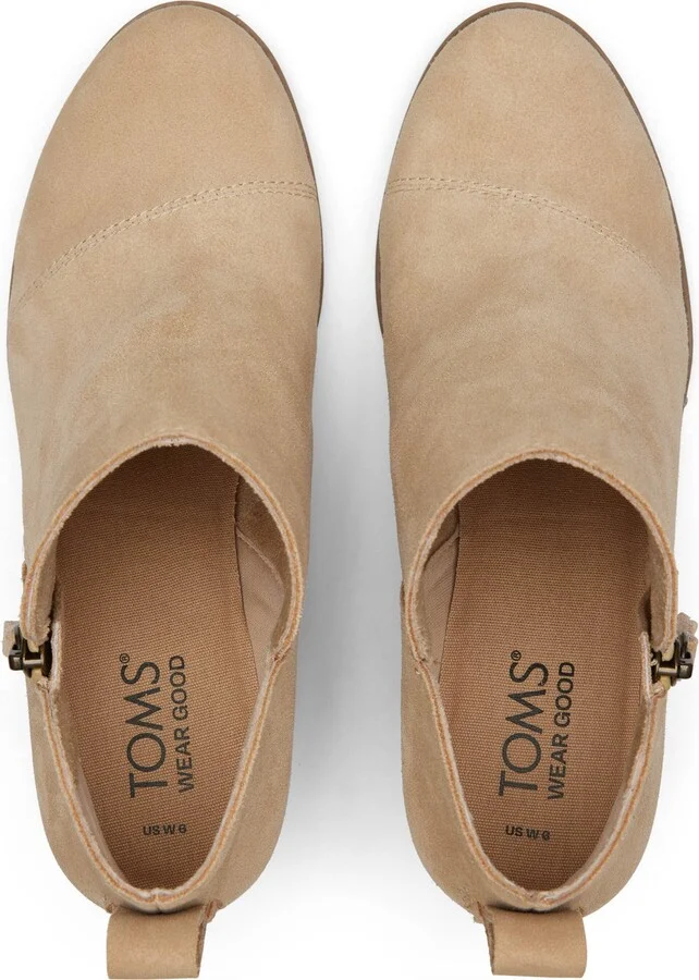 Goldie Oatmeal Suede Wedge Boot - Image 5