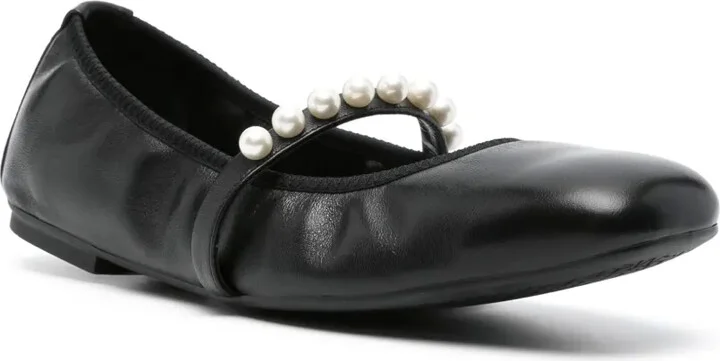 Goldie pearl-embellished ballerina flats - Image 2