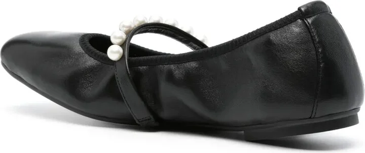 Goldie pearl-embellished ballerina flats - Image 3