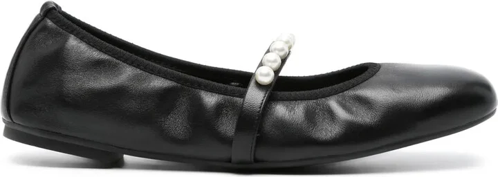 Goldie pearl-embellished ballerina flats