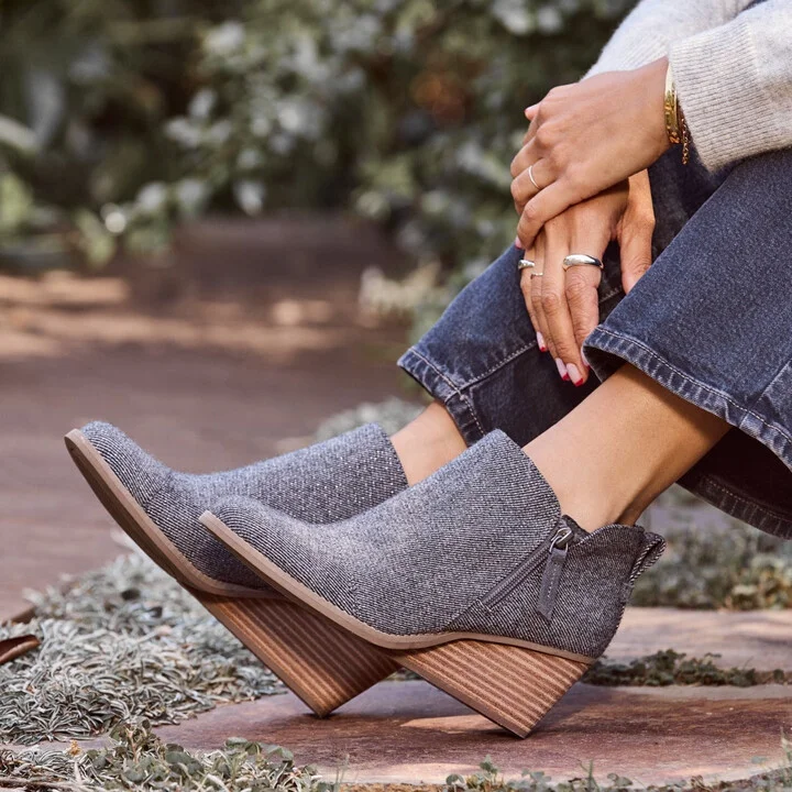 Goldie Shimmer Twill Wedge Boot - Image 2
